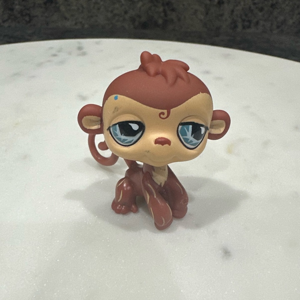 LPS #485 Brown Monkey 2007 Authentic Toy Hasbro Collector Littlest Pet Shop